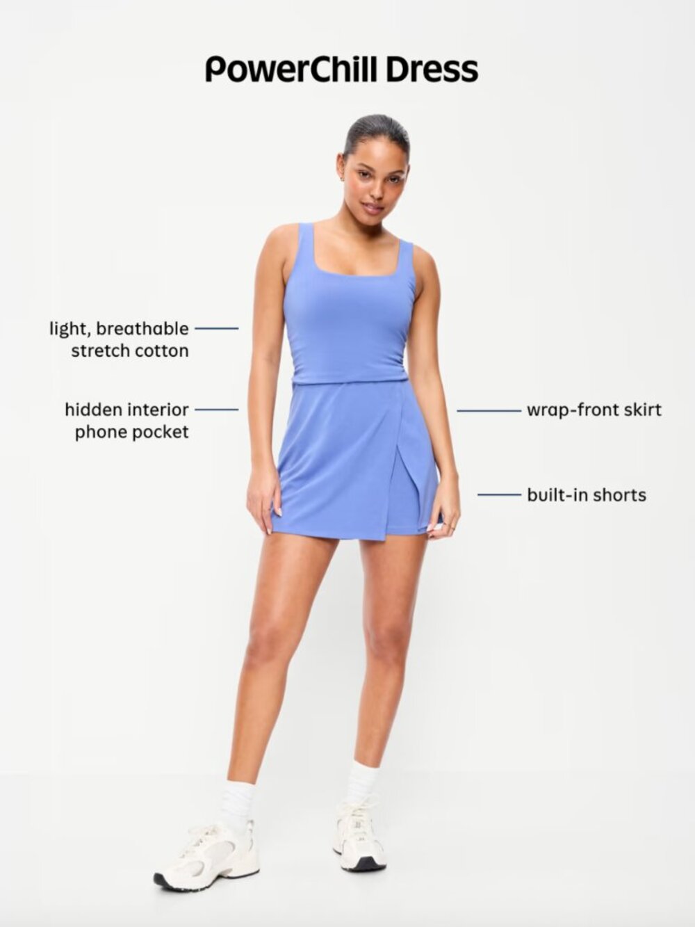Old Navy PowerChill Scoop-Back Athletic Dress